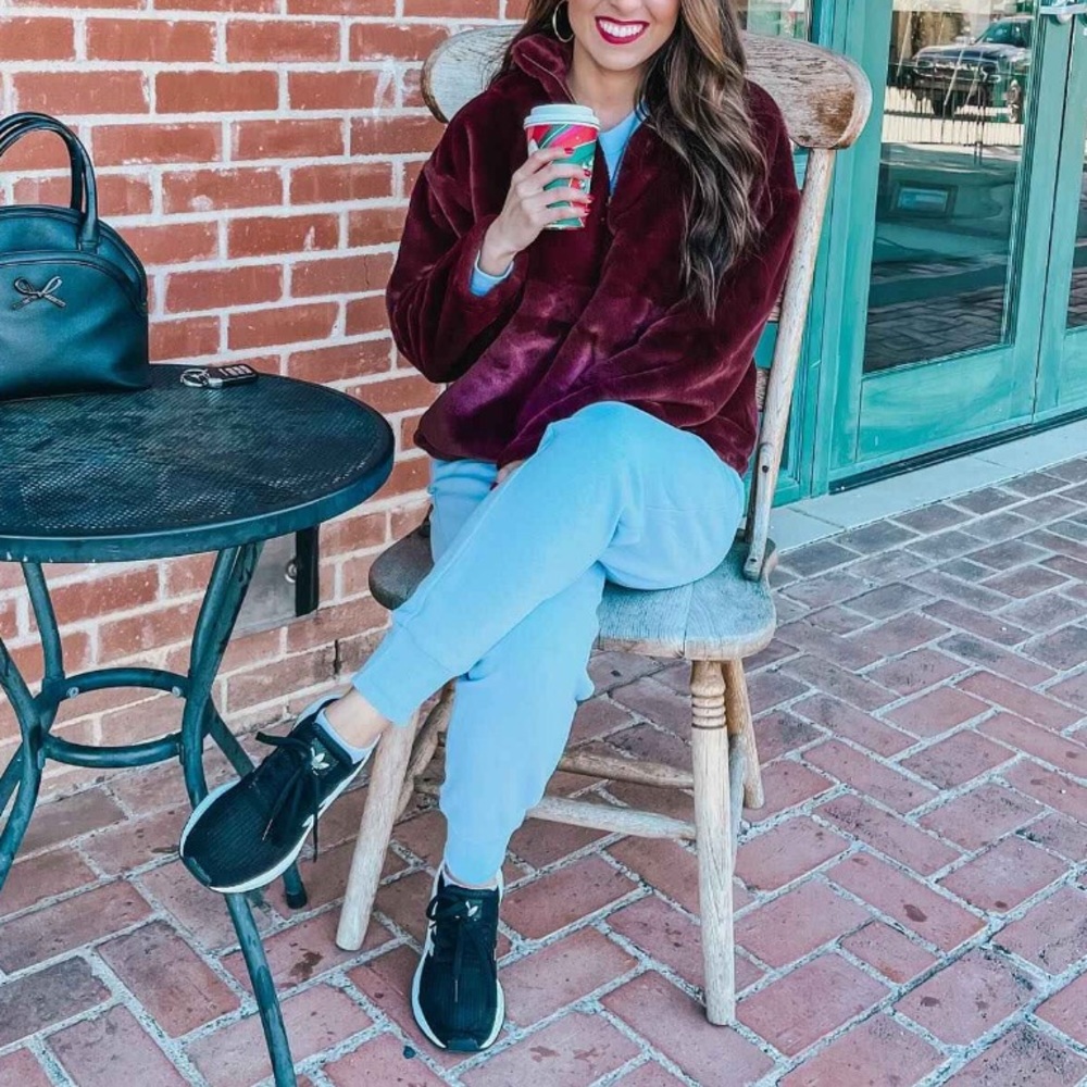 A New Day Women's Faux Fur Quarter Zip Sweatshirt - Picture 5 of 7